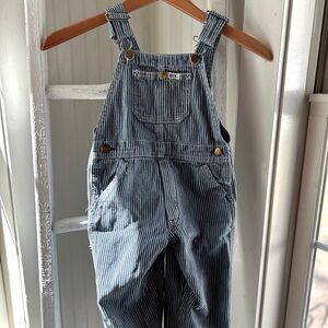 Vintage Key Pinstripe overalls worn into the perfect softness for any season.